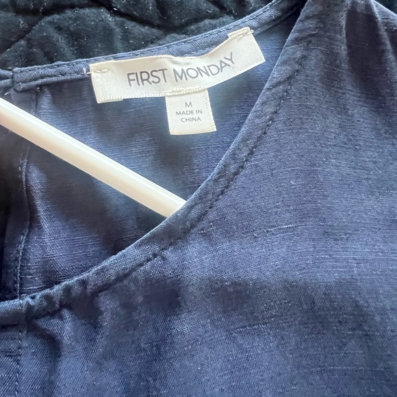 Anthropologie First Monday Blue Shorts Romper - Picture 4 of 6